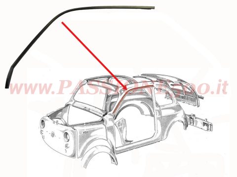 gocciolatoio fiancata sinistra Fiat 500 N D