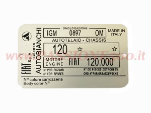 targhetta 500 giardiniera