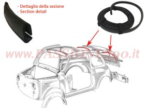 guarnizione tetto fiat 500 D