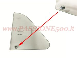 vetro deflettore perno sinistro fiat 500