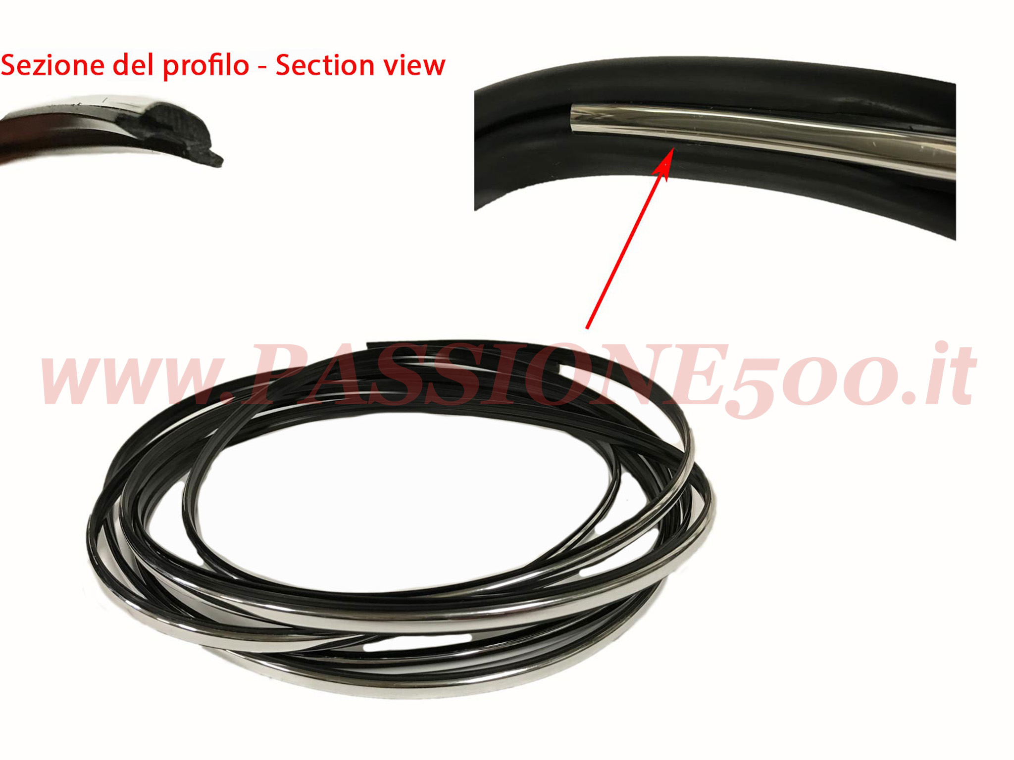 profilo cromato fiat 500 L