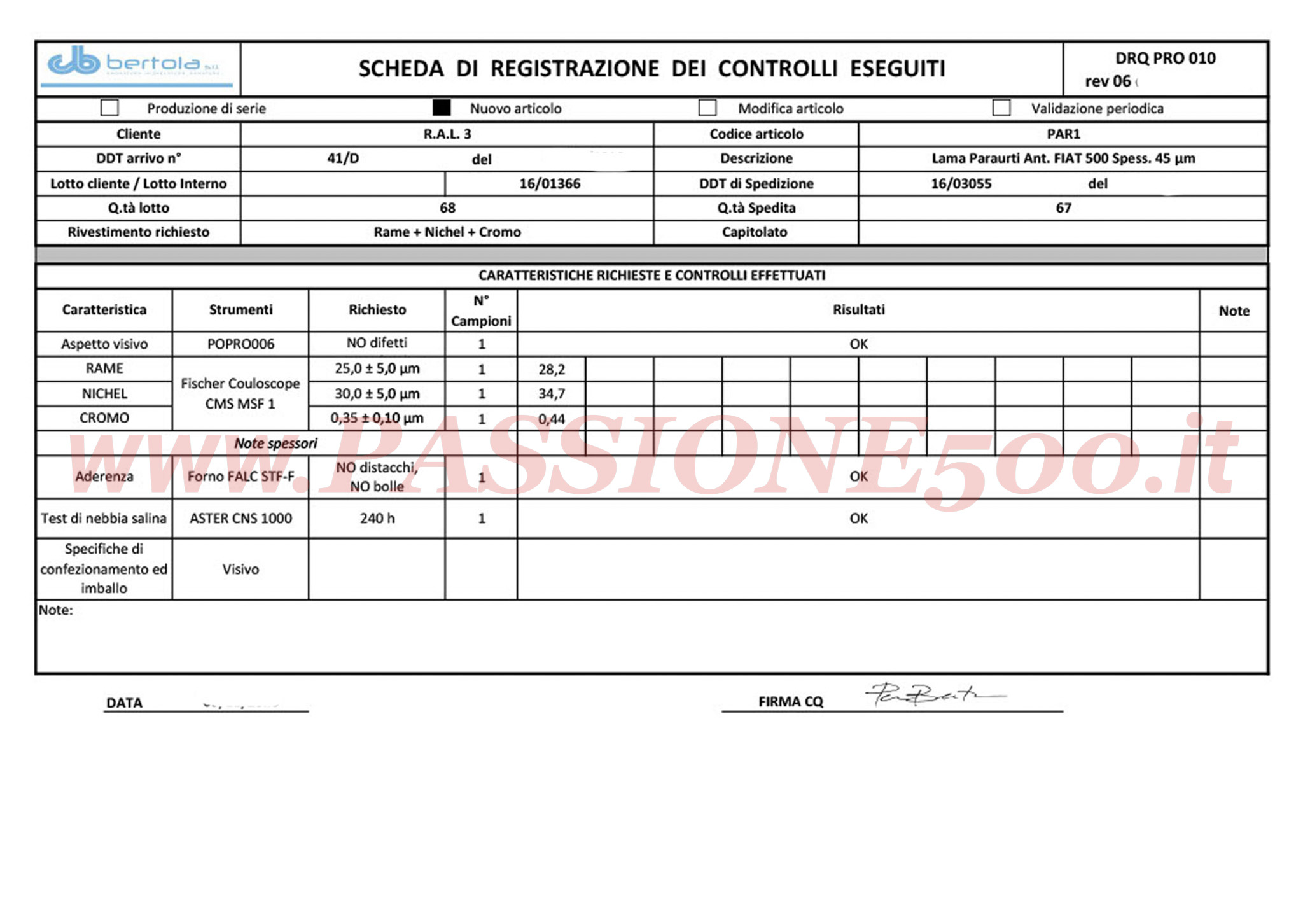 Stoßstange Paar Premium Qualität - Zertifizierte 45 Mikron Verchromung - Fiat 500 N - D - F - L - R – Bild 2