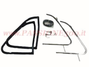 Kit de Cadre Déflecteur Chromé Haute Qualité – Chromage Certifié de 45 microns – Fiat 500 D (v 193.609) – F – L – R – Giardiniera (du n.° de pièces détachées 20.221)