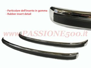 coppia paraurti gomma fiat 500