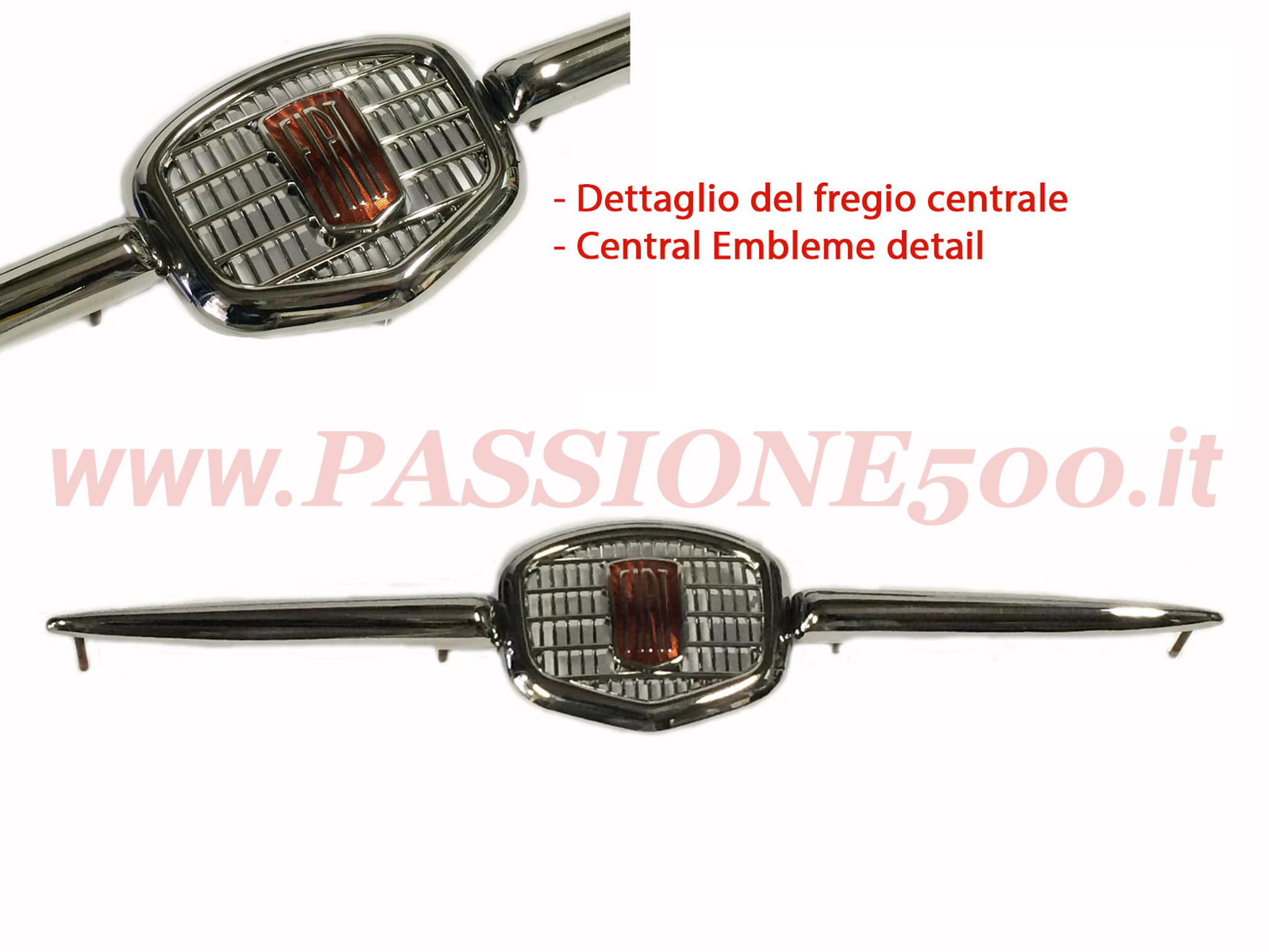 fregio anteriore metallo Fiat 500 F