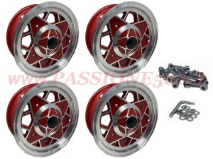 kit cerchi millemiglia red fiat 500