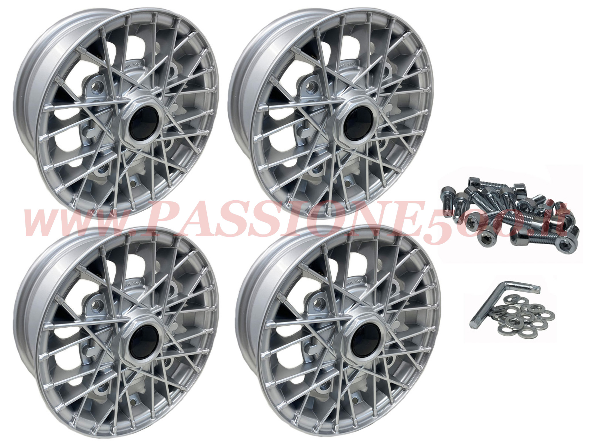 kit cerchi ray silver fiat 500