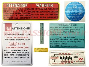 kit adesivi motore Fiat 500 N