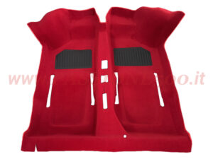 tappeto moquette abitacolo rosso Fiat 500