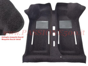 tappeto moquette abitacolo boucle' nero Fiat 500