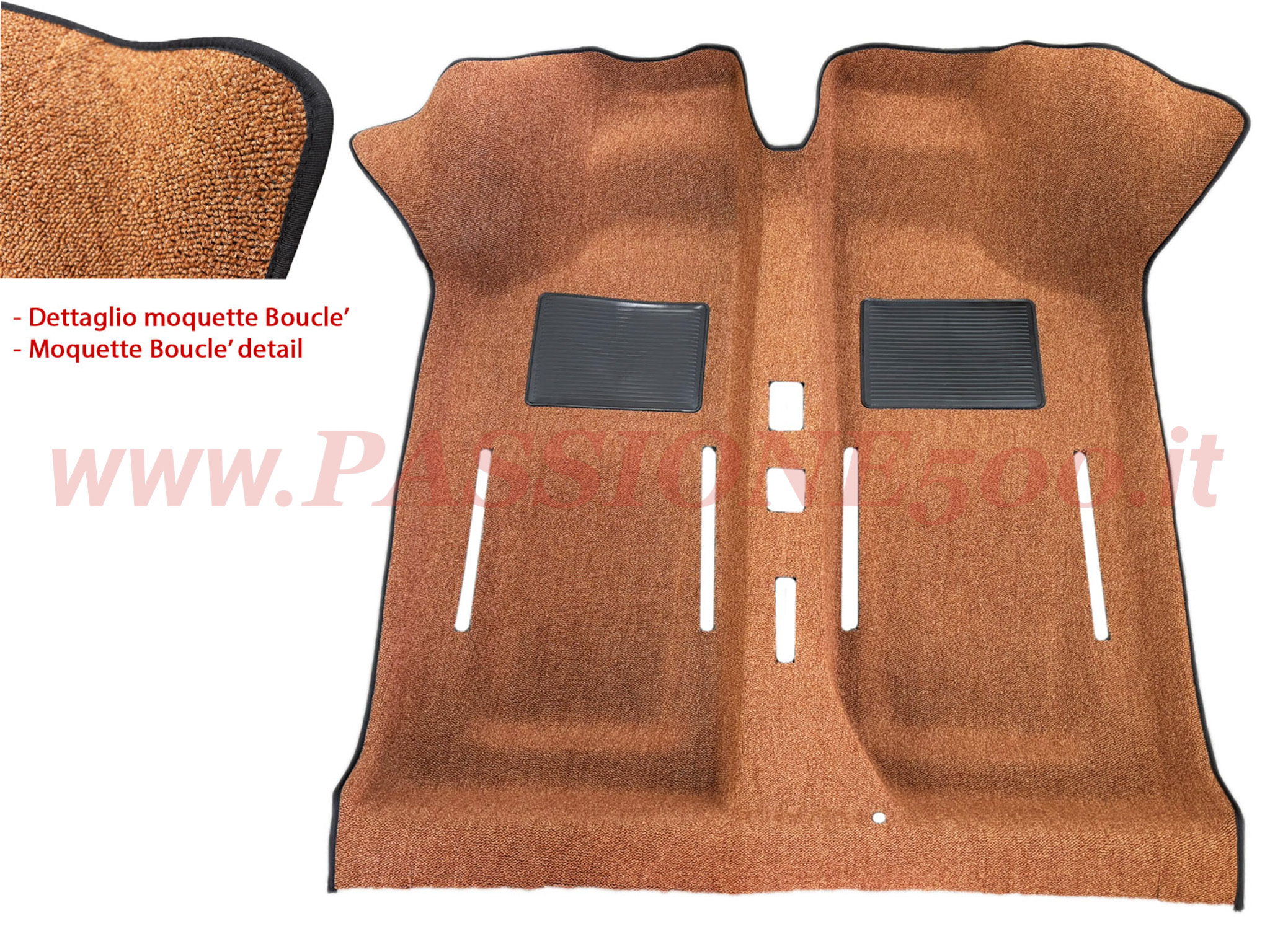 tappeto moquette abitacolo boucle' ocra Fiat 500