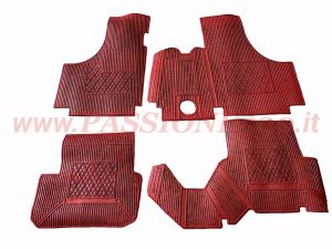 sovratappeti rosso gomma Fiat 500