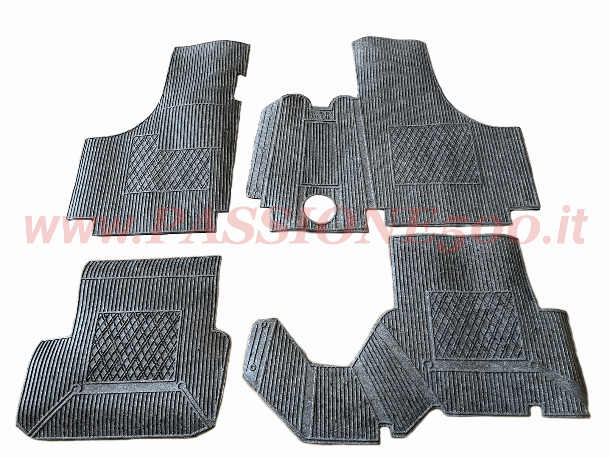 sovratappeti grigio gomma Fiat 500