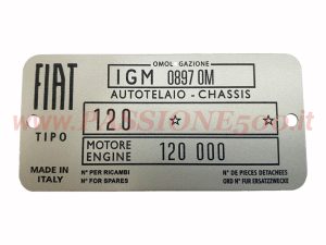 targhetta fiat 500 giardiniera
