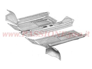 serie tappeti abitacolo Fiat 500 D