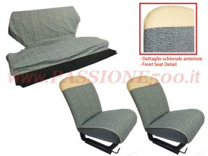 selleria tessuto striato blu Fiat 500 D