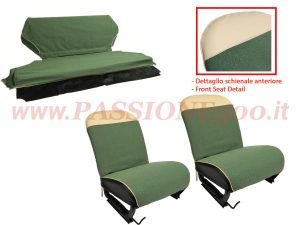 selleria tessuto verde Fiat 500 D