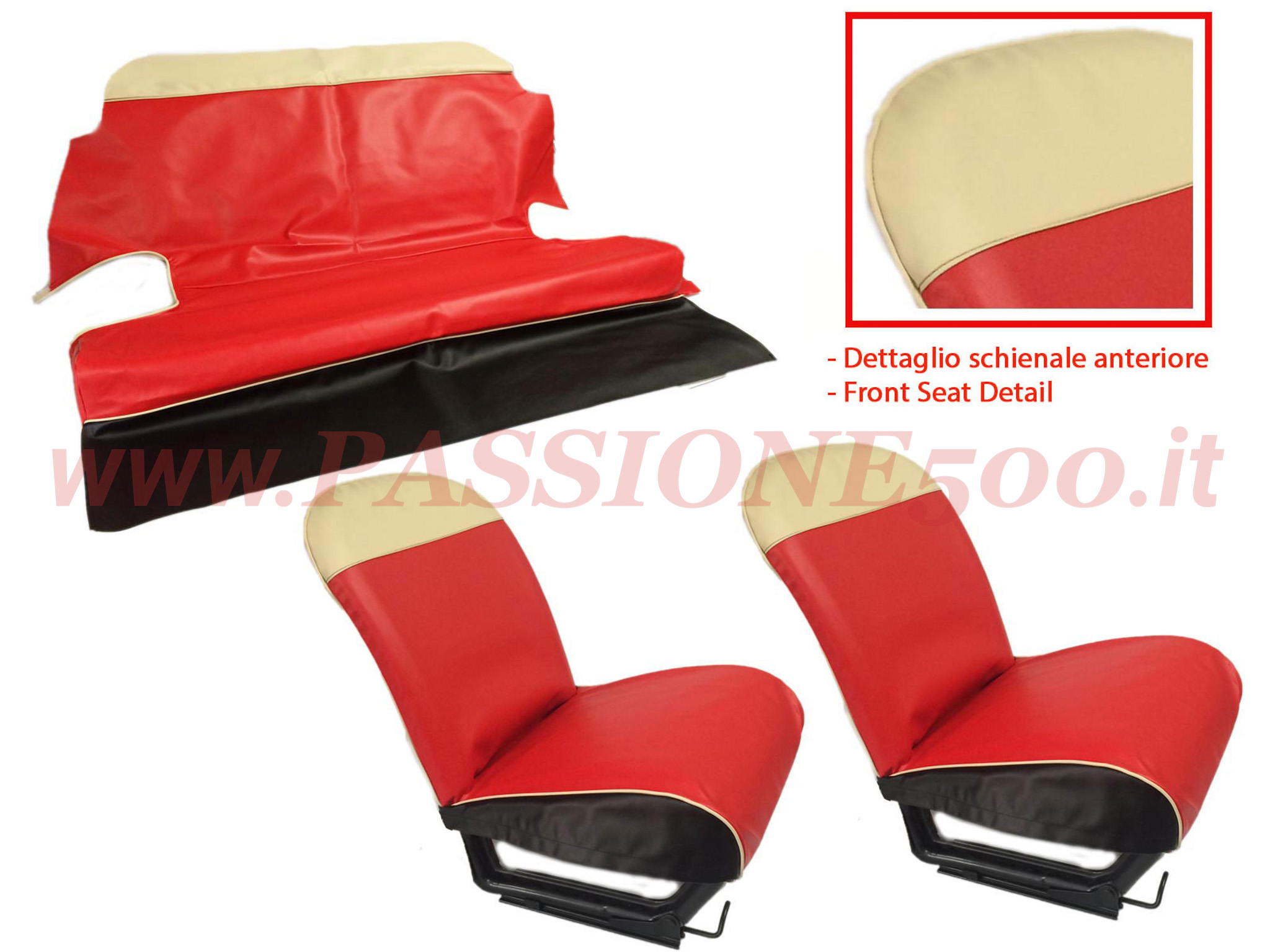 selleria vipla rosso Fiat 500 N