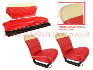 selleria vipla rosso Fiat 500 Giardiniera