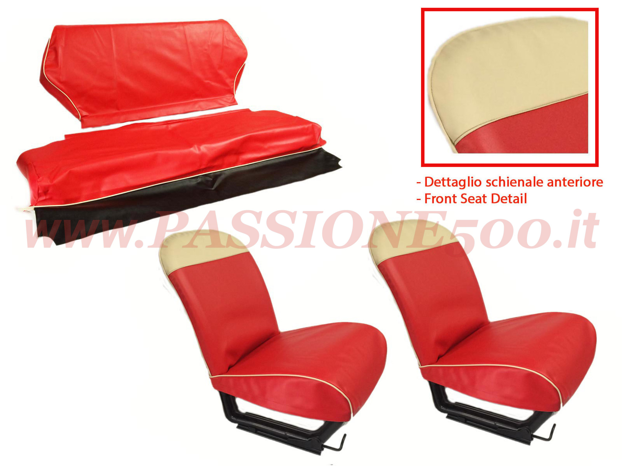 selleria scay rosso Fiat 500 F