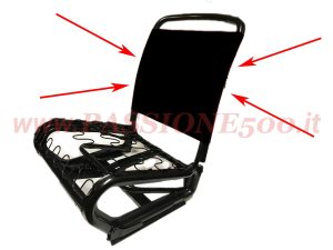 rinforzo schienale sedile anteriore fiat 500