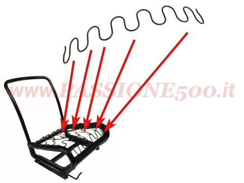 molla lunga ferro sedile Fiat 500