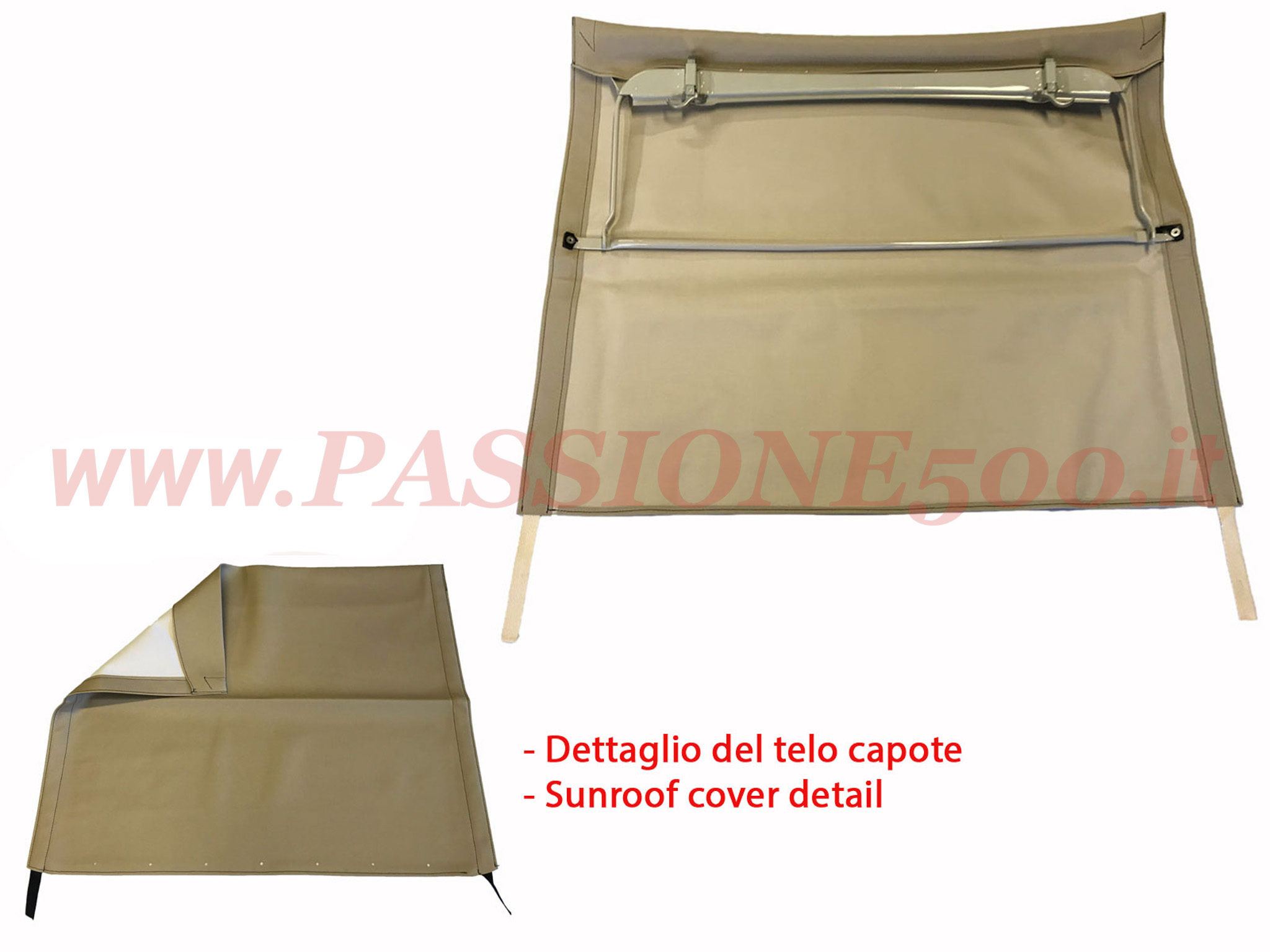 capote montata marrone Fiat 500 D