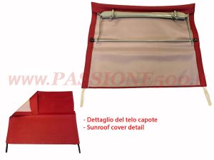capote montata rosso Fiat 500 D