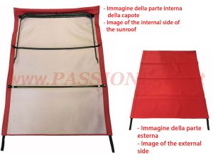 capote montata rosso Fiat 500 Giardiniera