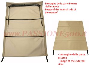 capote montata rosso Fiat 500 Giardiniera