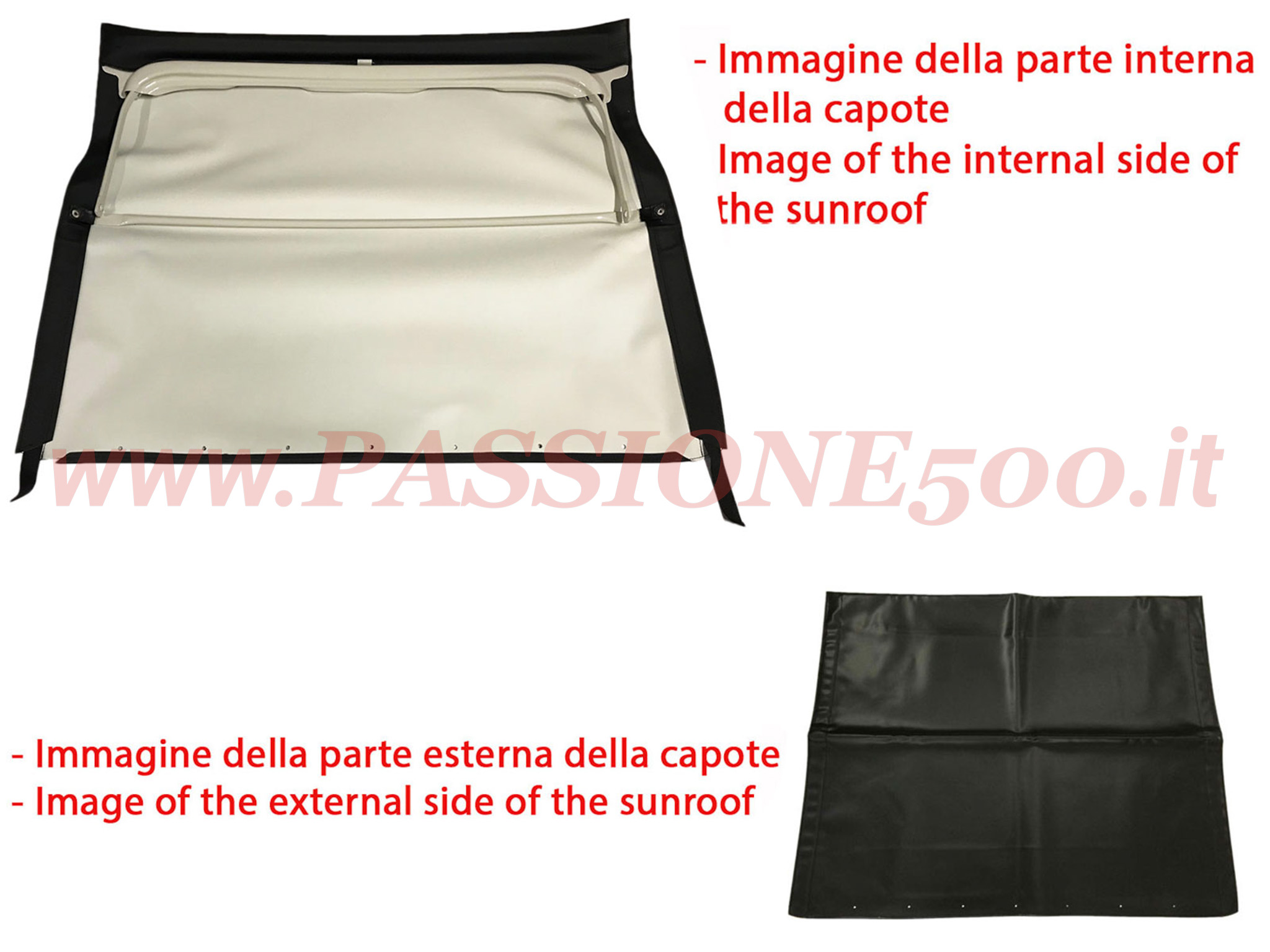 capote montata nero Fiat 500