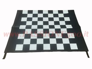 telo scacchi bianco nero Fiat 500