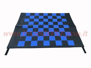telo capote scacchi blu nero Fiat 500
