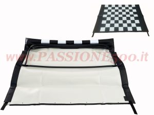 capote completa scacchi bianco nero Fiat 500