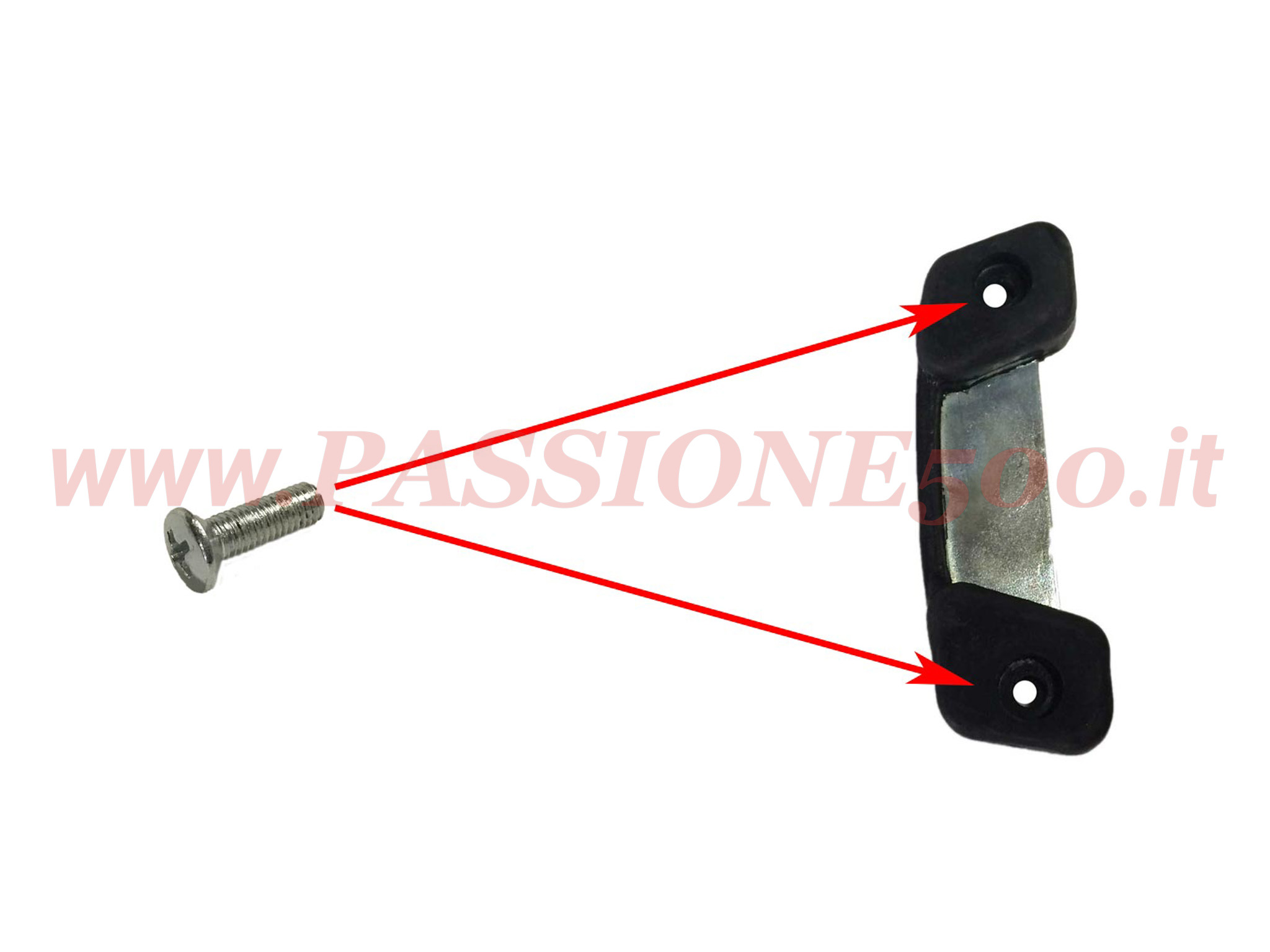 vite e rondella fissaggio scontro fiat 500 n d