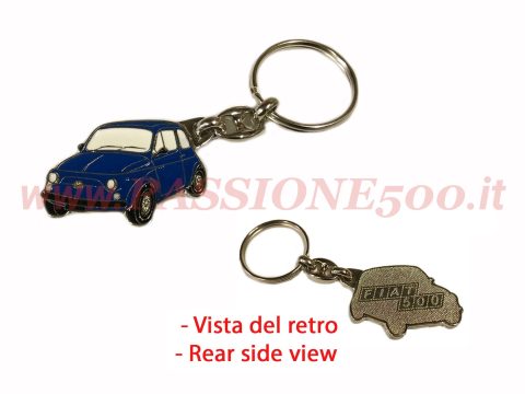 portachiavi fiat 500 blu
