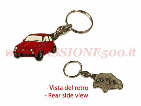 portachiavi fiat 500 rosso