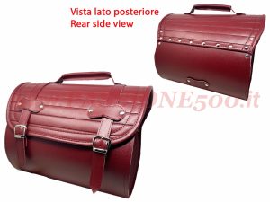 Valigia scay bordeaux rigato portapacchi Fiat 500