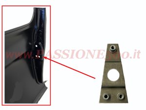piastra scontro serratura porta Fiat 500