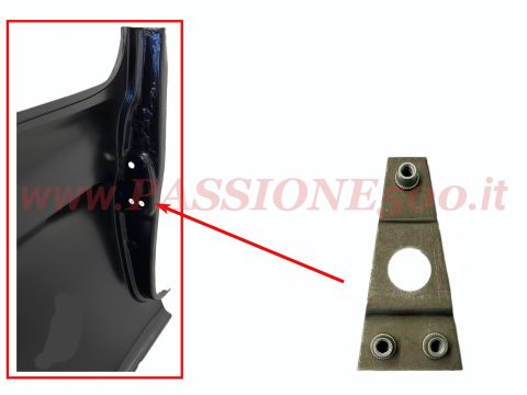 piastra scontro serratura porta Fiat 500