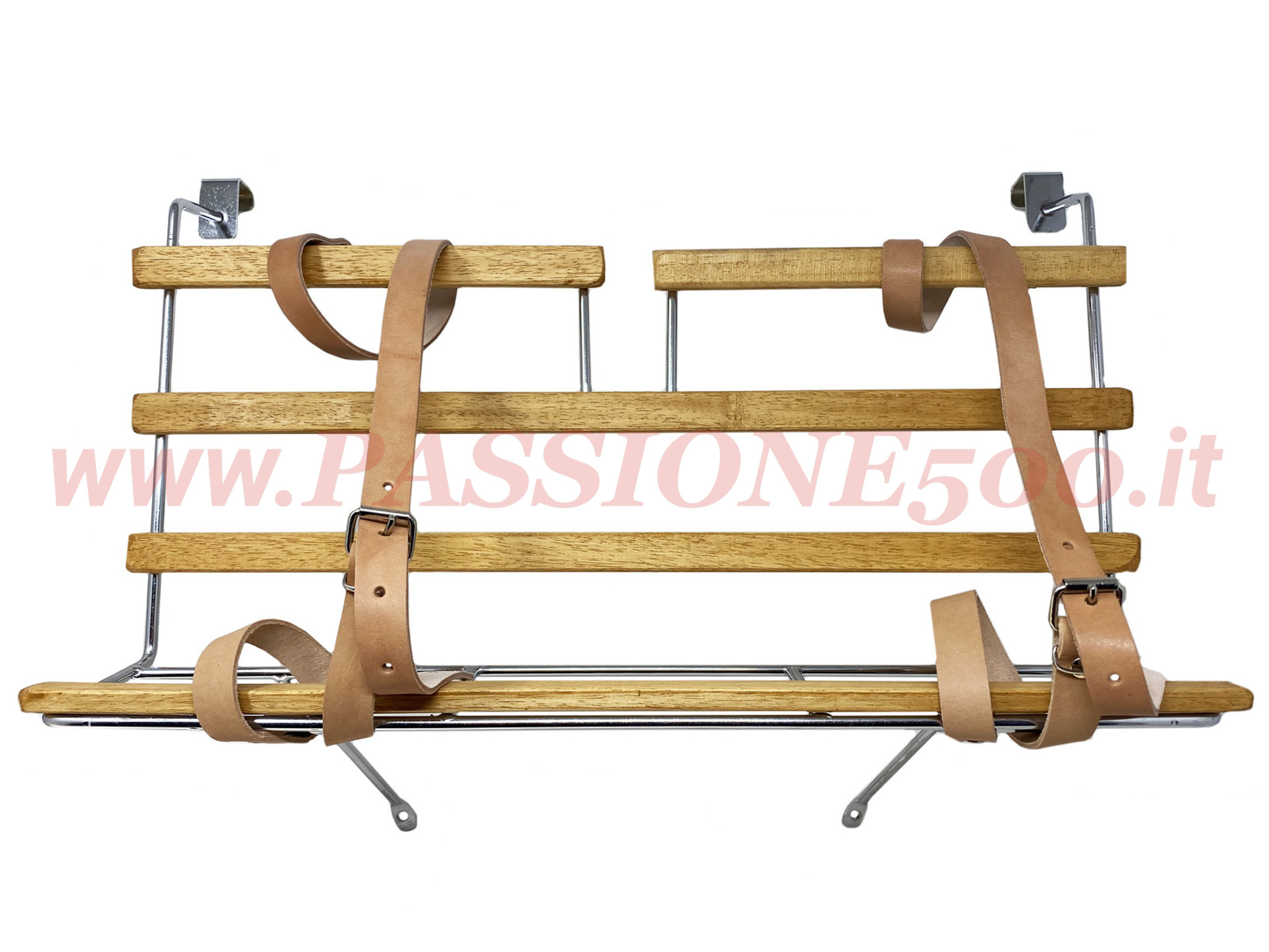 portapacchi cofano posteriore cromato legno