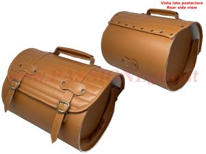 Valigia scay ocra rigato portapacchi Fiat 500