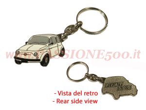 portachiavi fiat 500 bianco