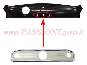 mostrina cromata pannello cruscotto Fiat 500