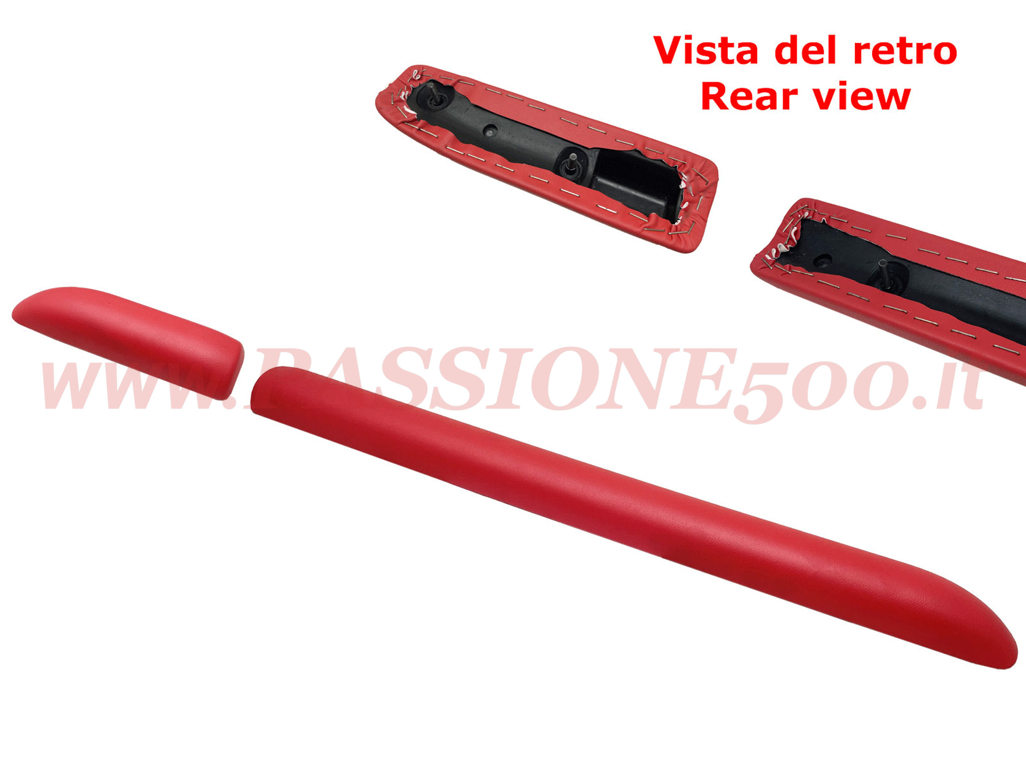 paraginocchia cruscotto rosso Fiat 500 F L R