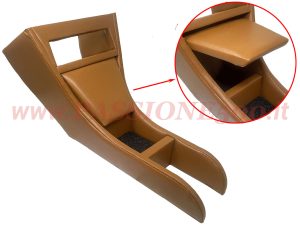 mobiletto portaradio fintapelle ocra Fiat 500