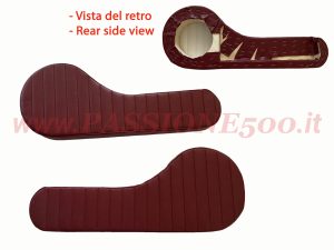 tasca stereo pannello porta colore bordeaux rigato Fiat 500