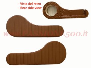 tasca stereo pannello porta colore ocra rigato Fiat 500