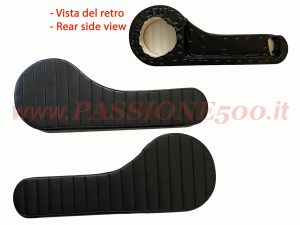 tasca stereo pannello porta colore nero rigato Fiat 500
