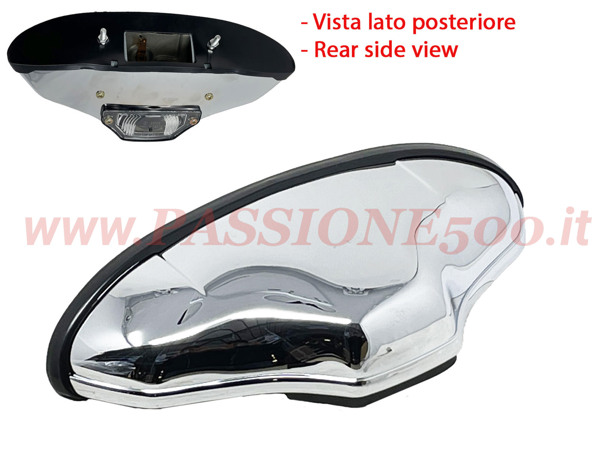 fanale targa in plastica Fiat 500